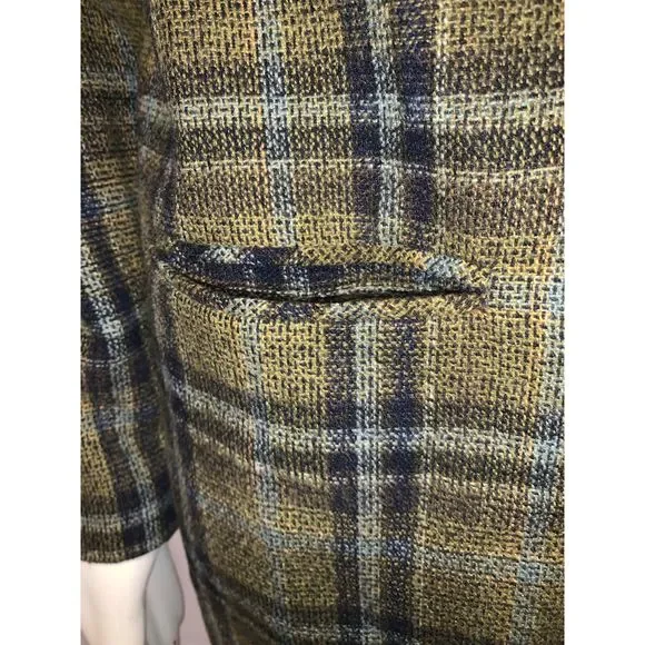 Vintage Plaid Wool Oversized Blazer Size 14 - Picture 8 of 11
